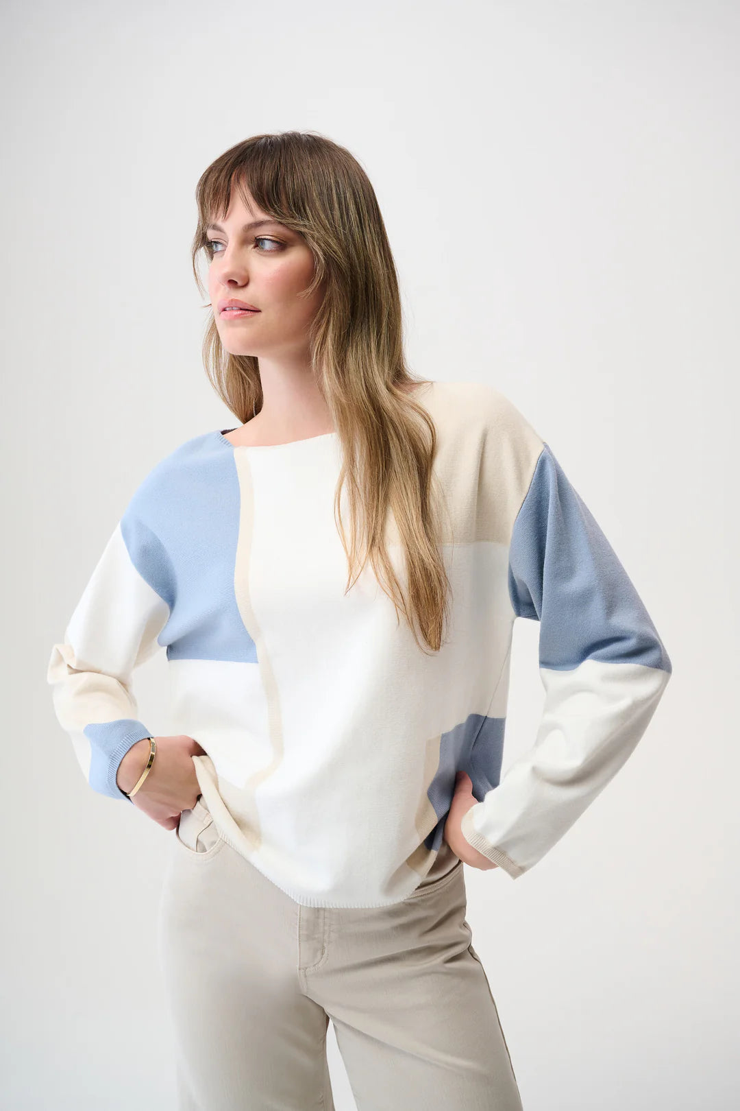 Joseph Ribkoff | Brushed Viscose Colour Block Sweater