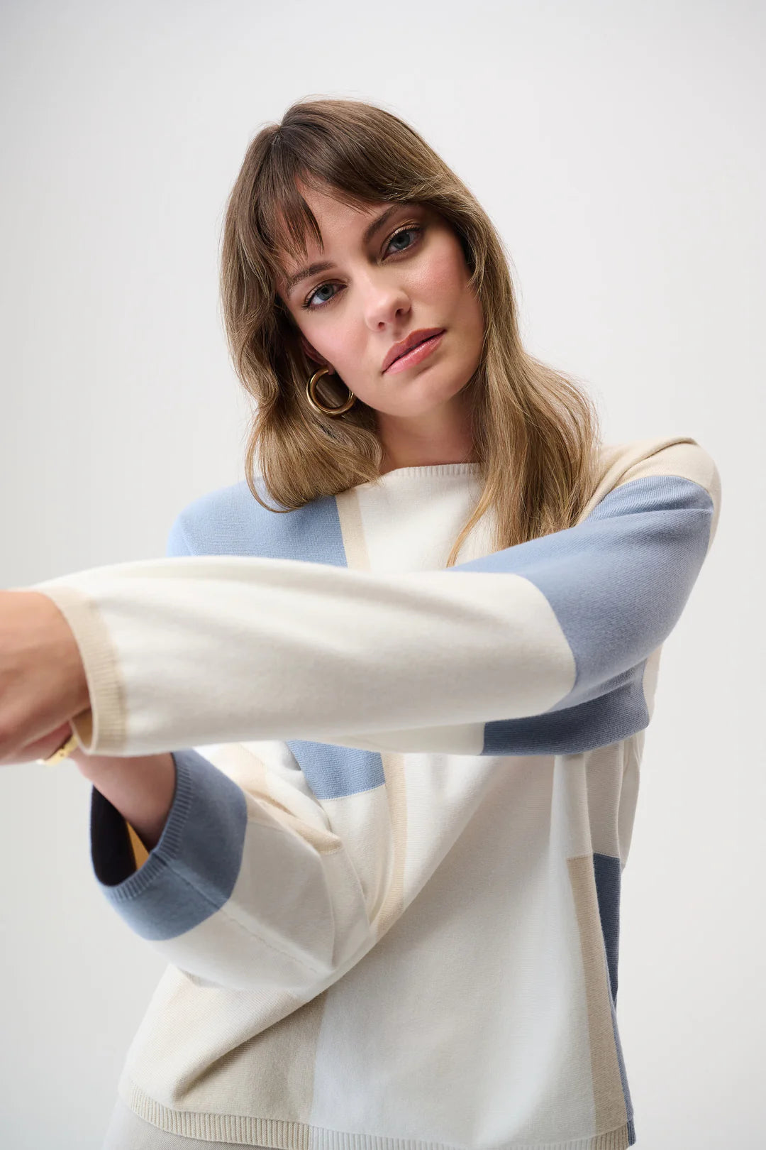 Joseph Ribkoff | Brushed Viscose Colour Block Sweater
