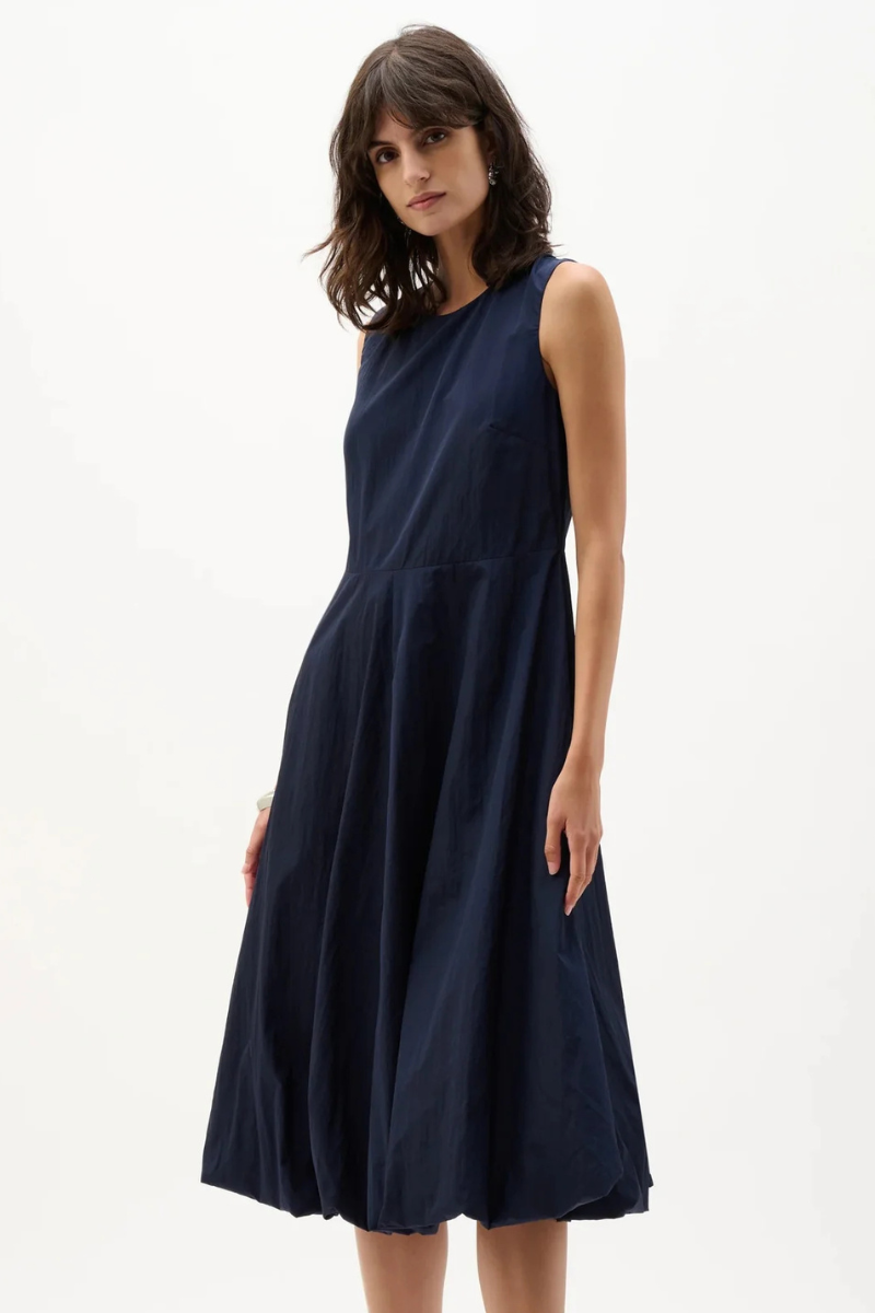 Joseph Ribkoff | Parachute A line Dress with Bubble Skirt | Midnight Blue