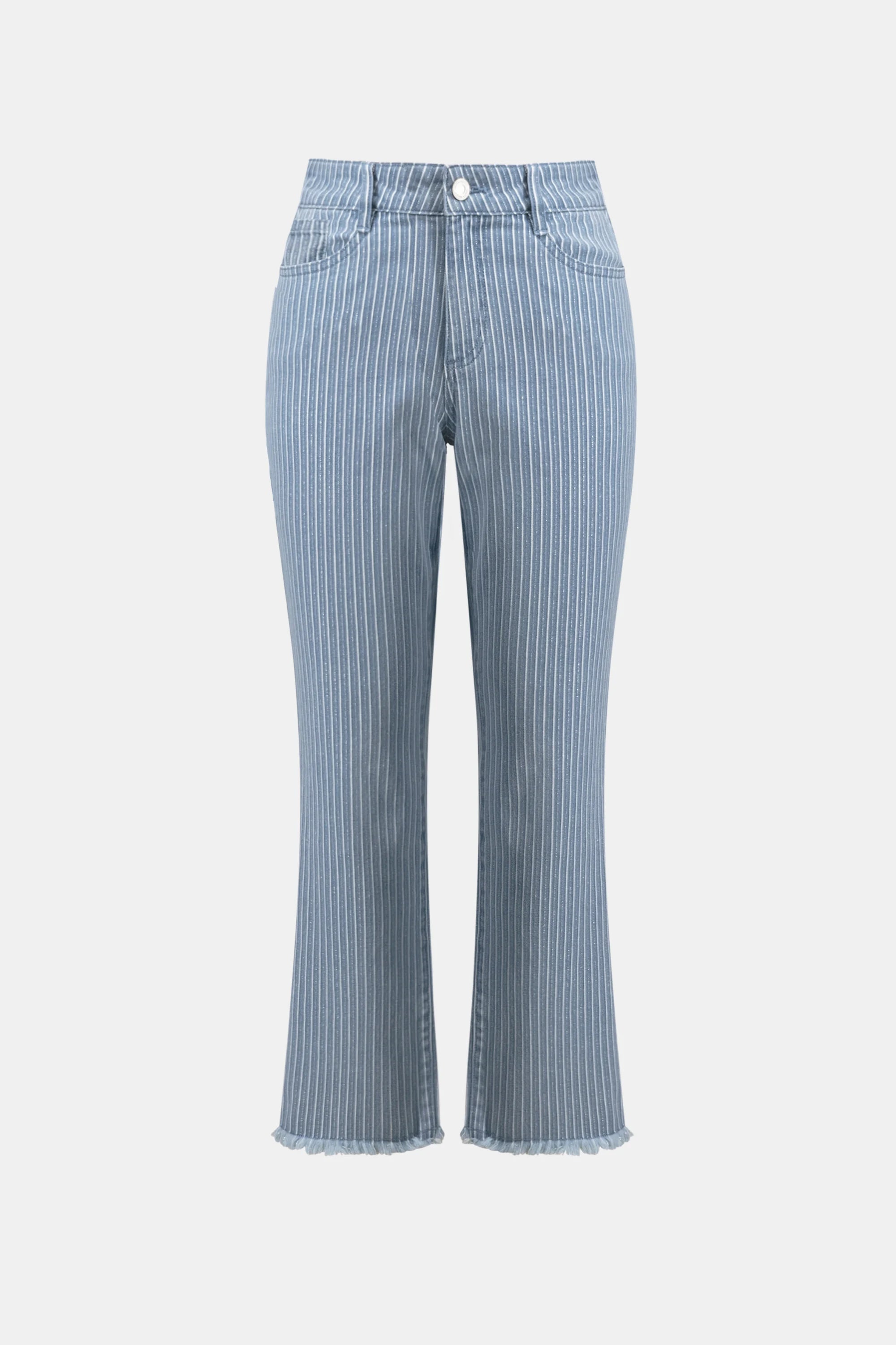 Joseph Ribkoff | Cotton Denim Stripe Pants | Blue/White