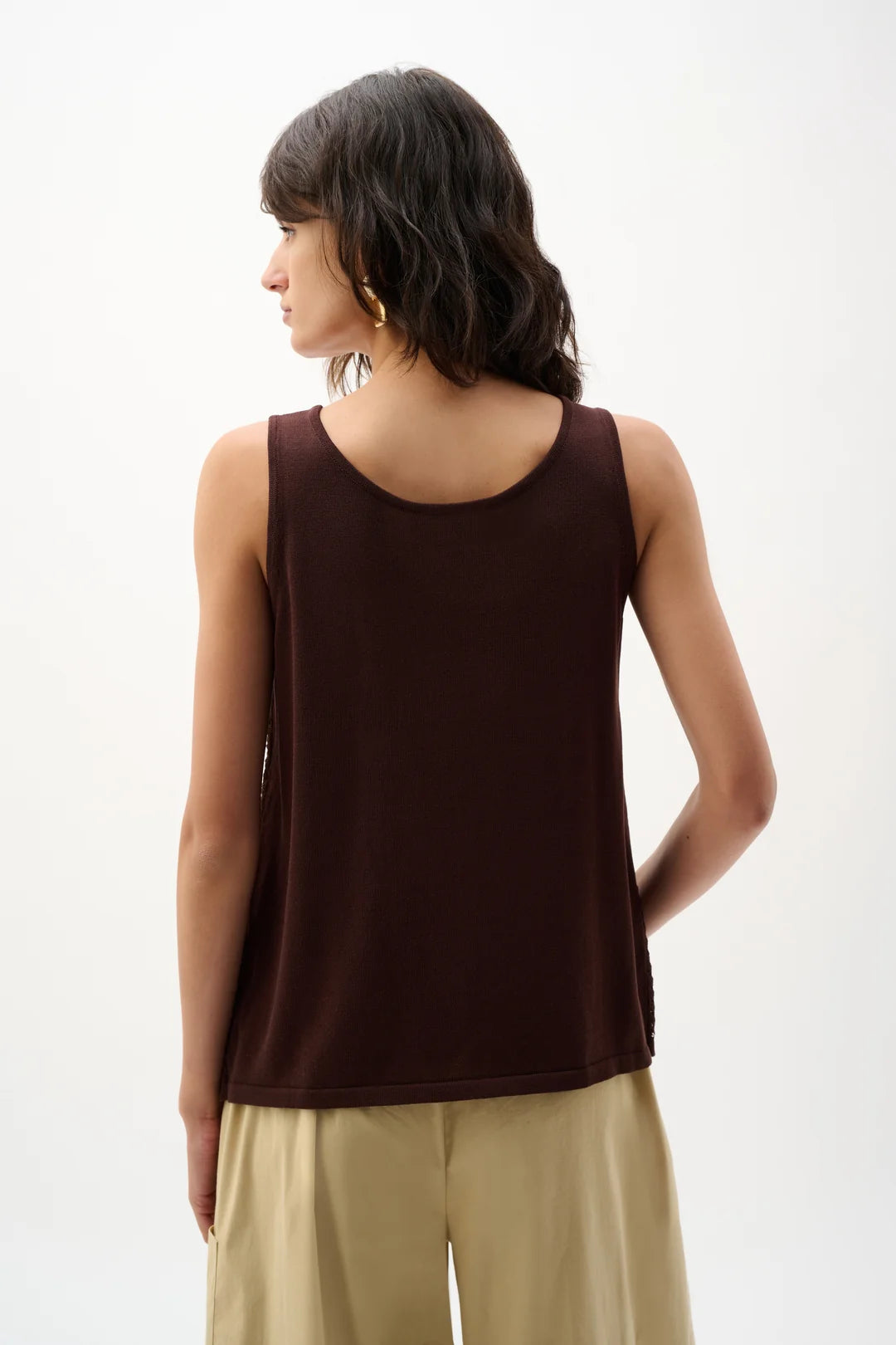 Joseph Ribkoff | Embellished Knit Camisole | Mahogany