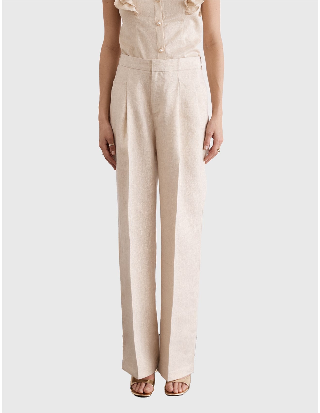 Aqua Blu I Amelie Pants  Illuminee I Gold