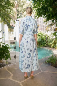 The Dreamer Label I Celine Woodstock Ankle Dress I Ocean