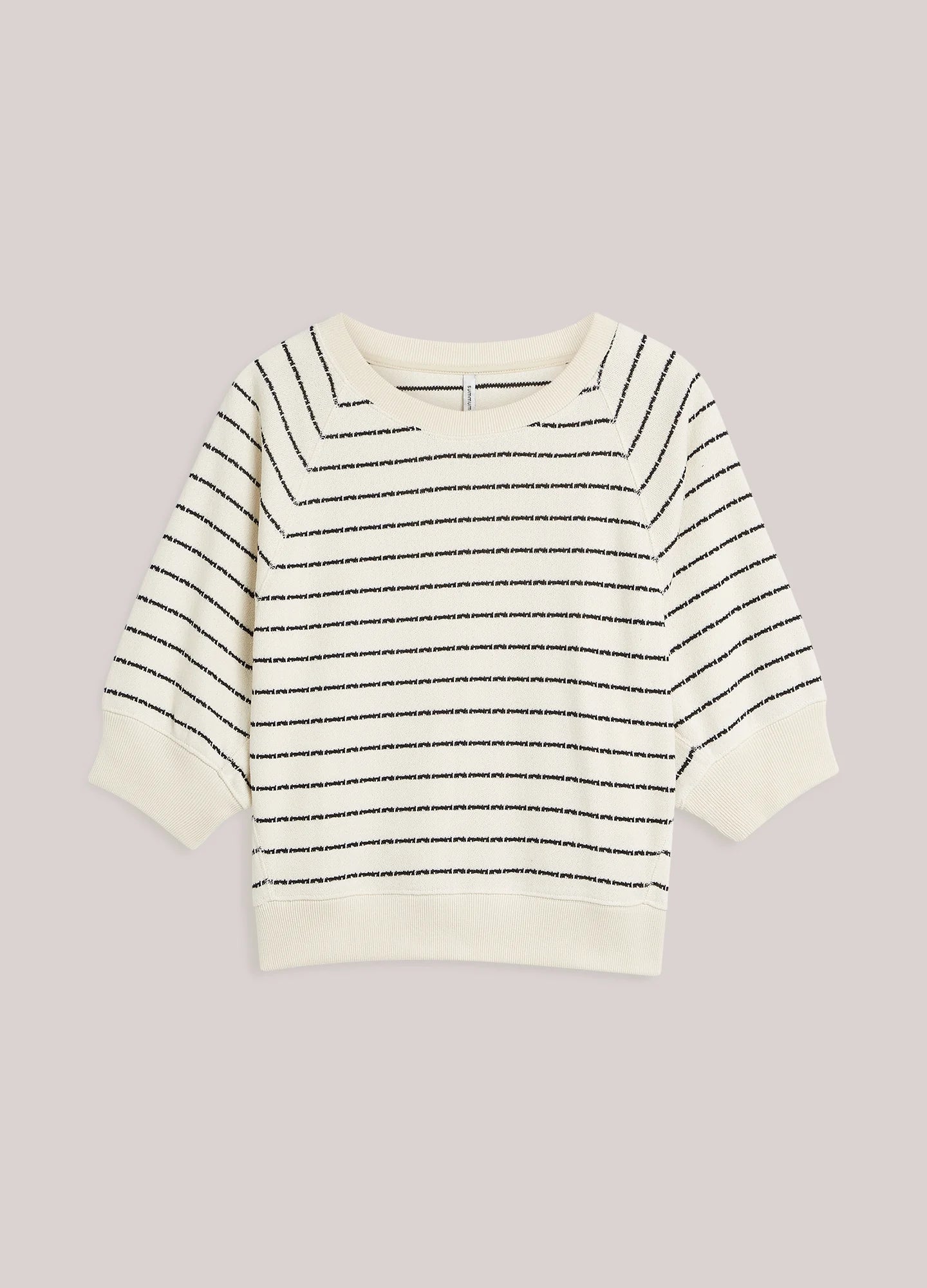 Summum | Jersey Striped Top | Bone/Navy