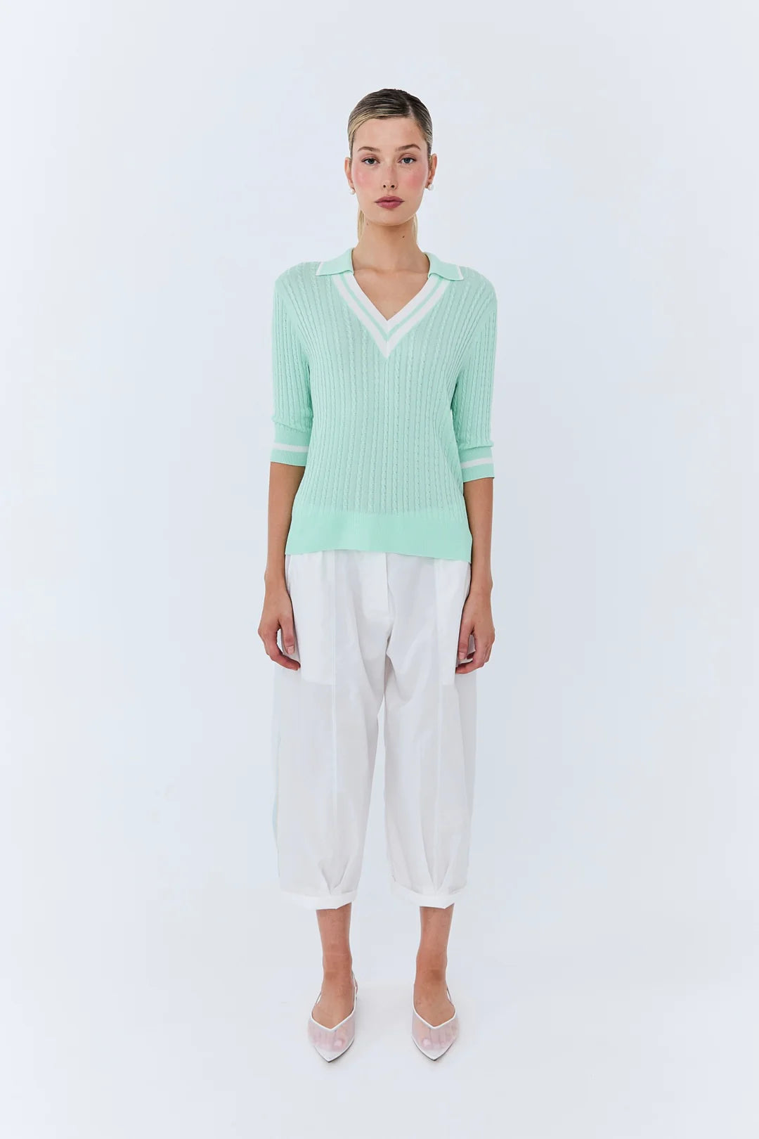 Eder by Anna I Michele Polo Knit I mint
