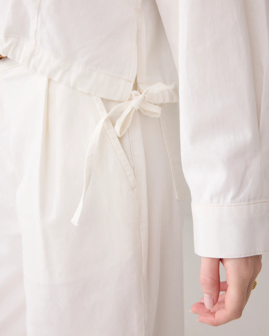 Summum | Light Denim Jacket | White