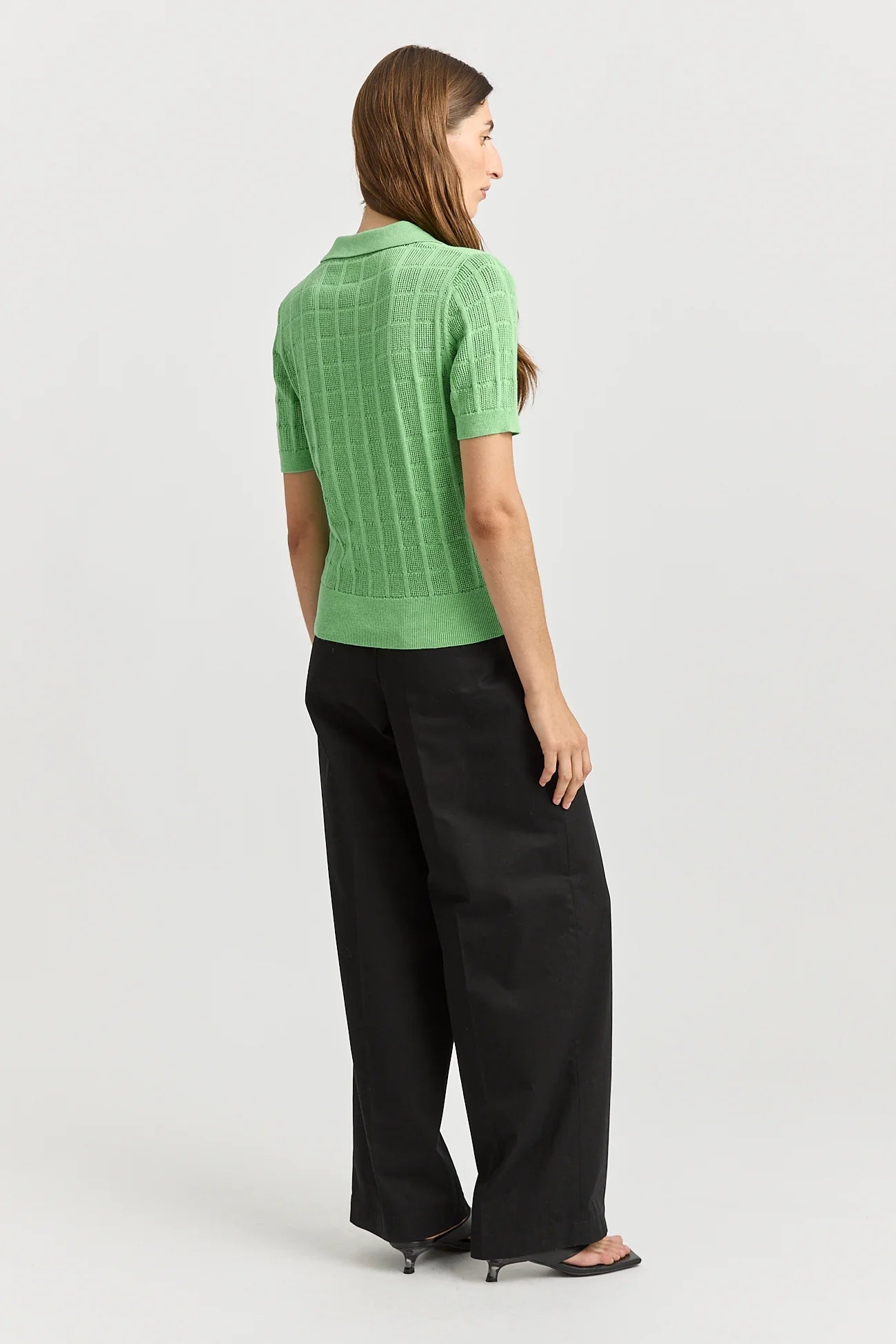 Toorallie I Open Stitch Button Polo I Agave
