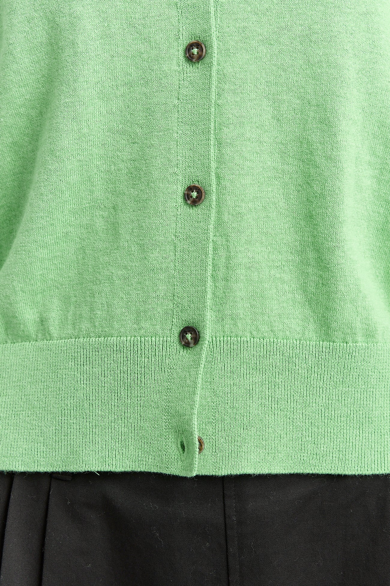 Toorallie | Fine Crew Cardigan | Agave