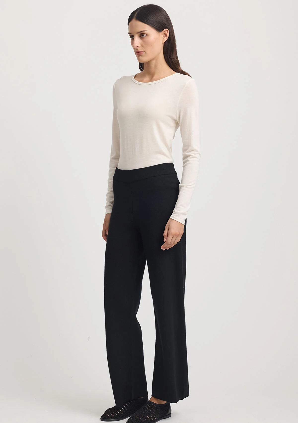 Toorallie | Crew Merino Tee | Warm White
