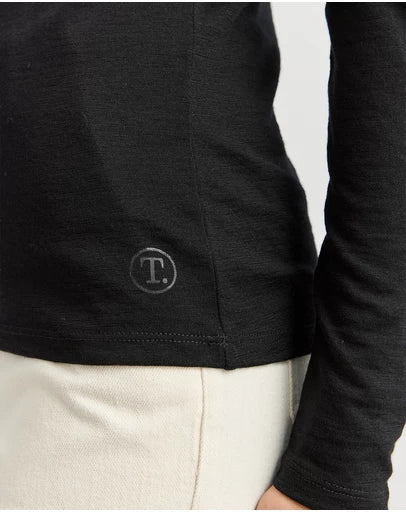 Toorallie | Crew Merino Tee | Black