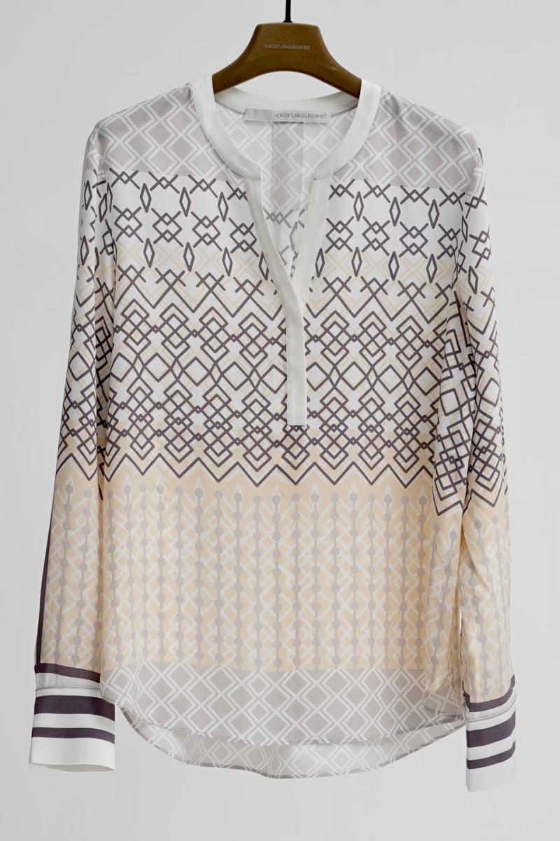 Herzen's Angelegenheit | Zinc Superwhite Multi Blouse
