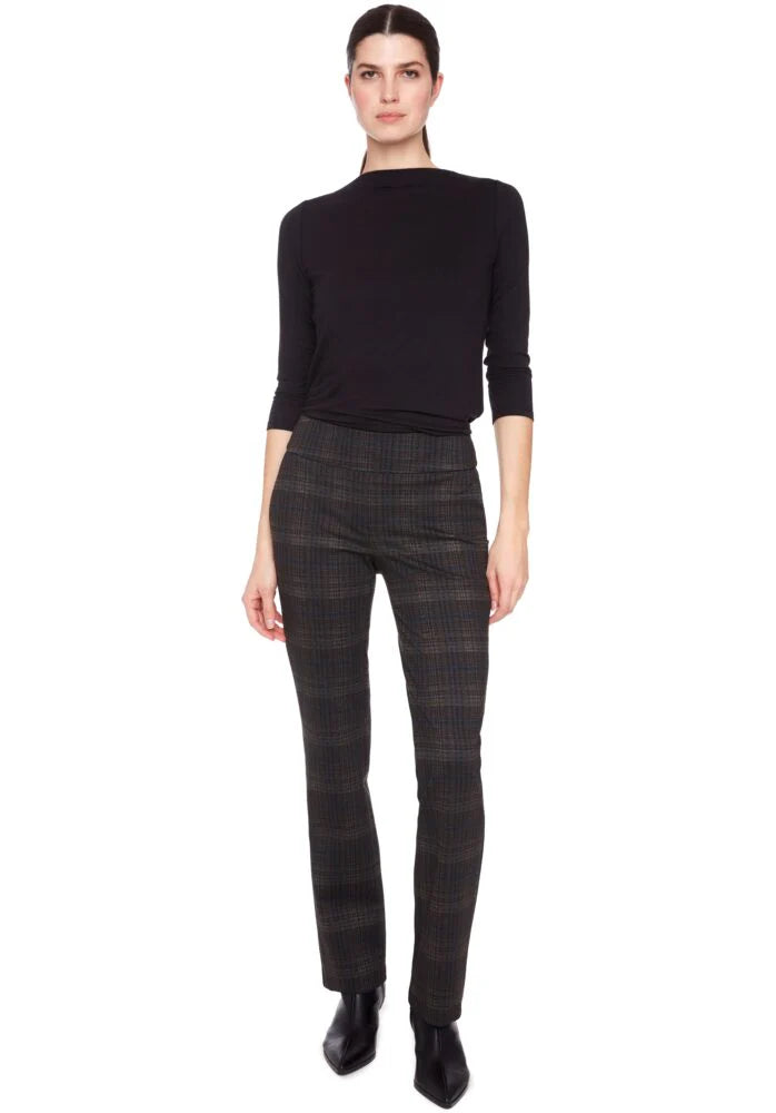 UP Pants | Full Length Ponte Pant | Dark Plaid