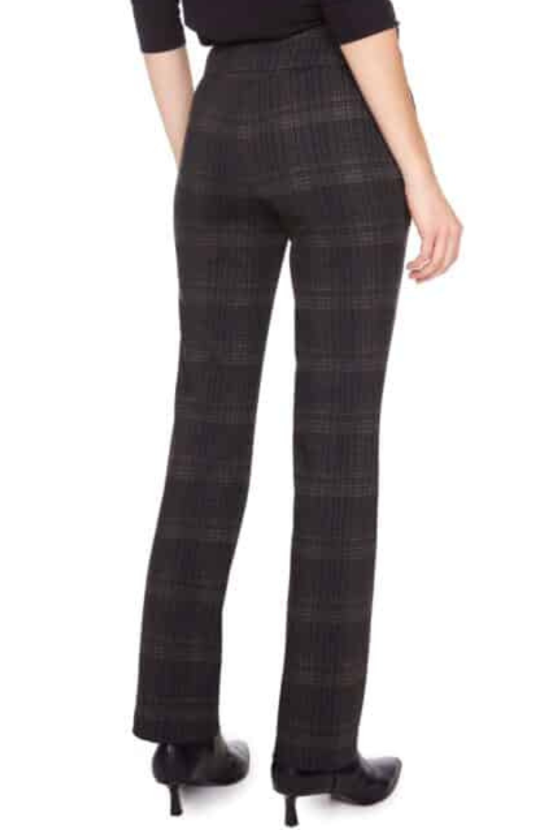 UP Pants | Full Length Ponte Pant | Dark Plaid