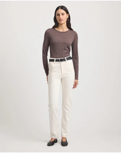 Toorallie | Crew Merino Tee | Mocha