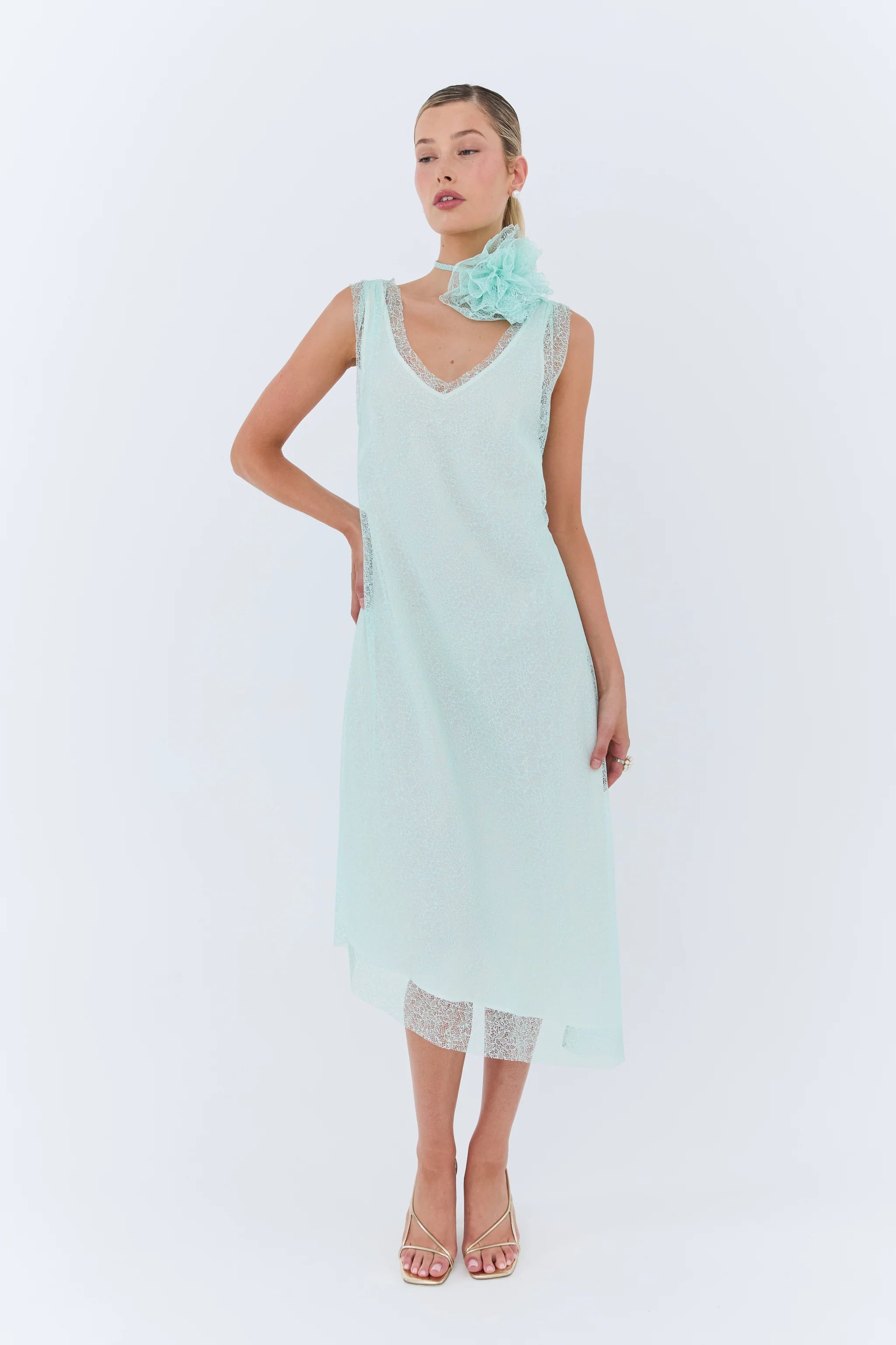 Eder by Anna I Clarice Dress I Aqua Lacec