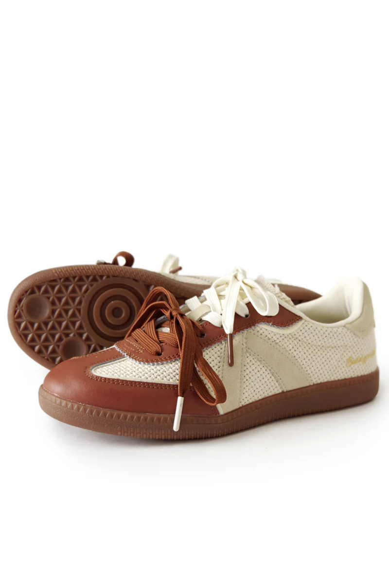 ASFVLT | Elite Classic 2-Lace Sneakers | Tan/Chocolate
