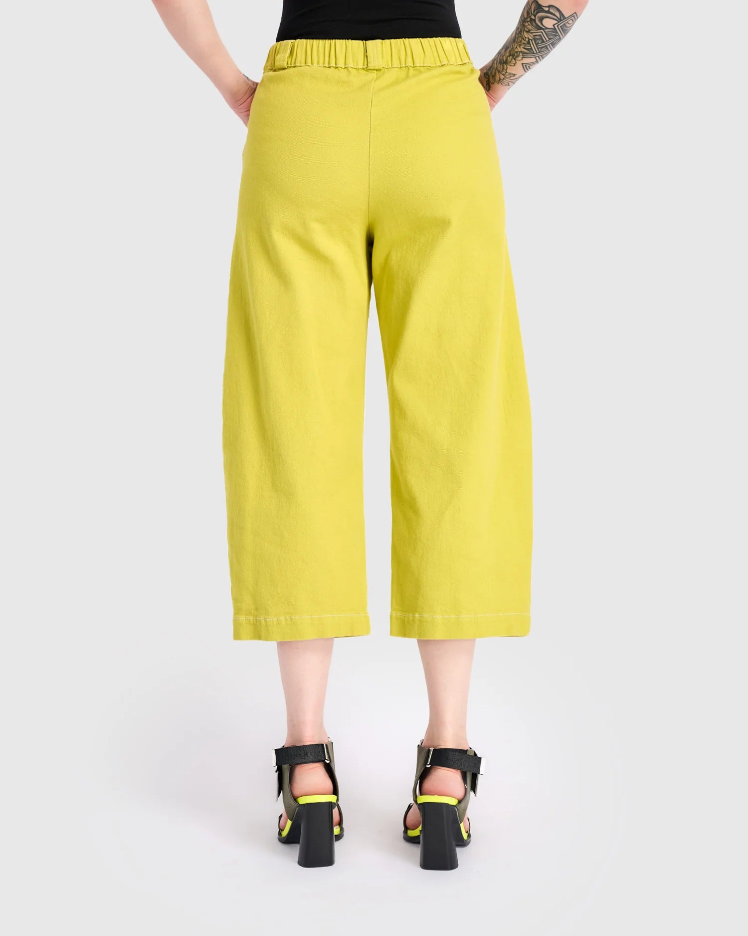 Alembika | Cropped Pant | Lime Marker
