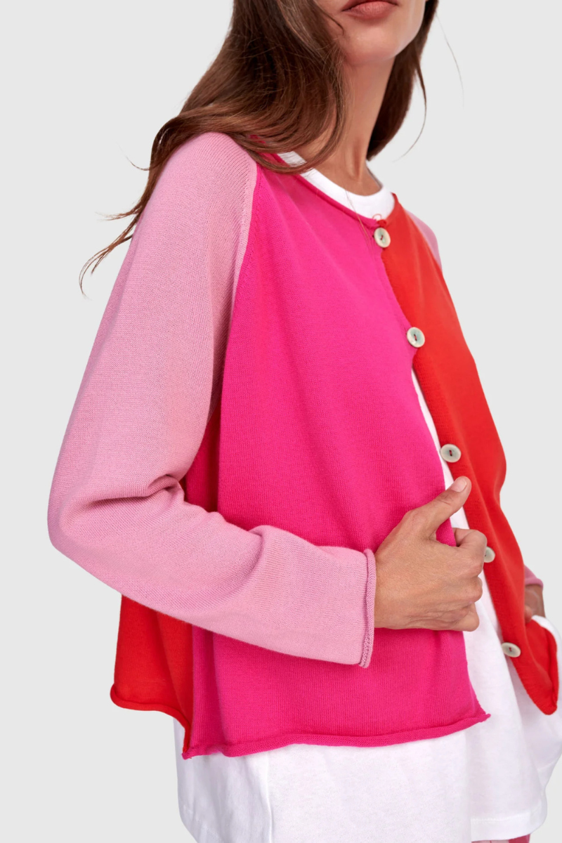 Alembika | Seashell Cardigan | Magenta