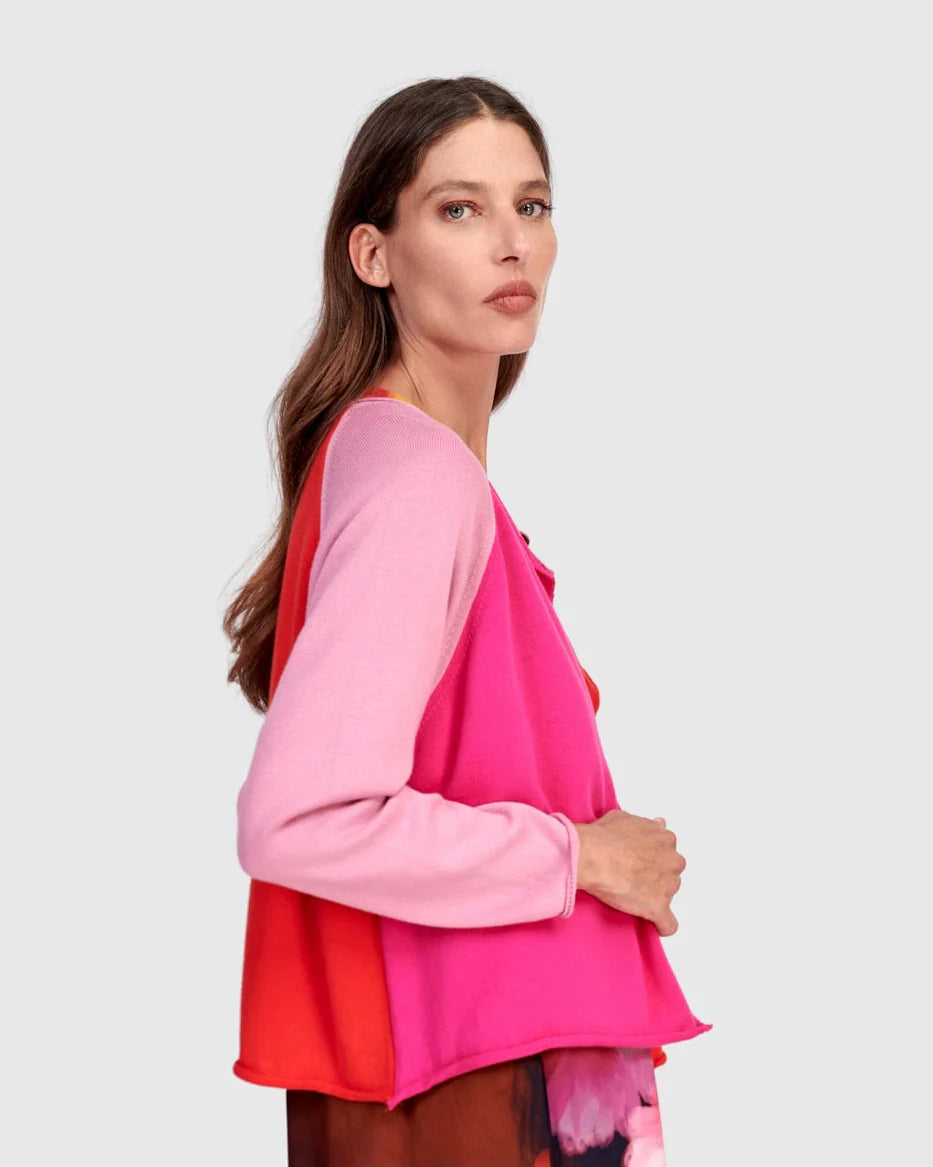 Alembika | Seashell Cardigan | Magenta