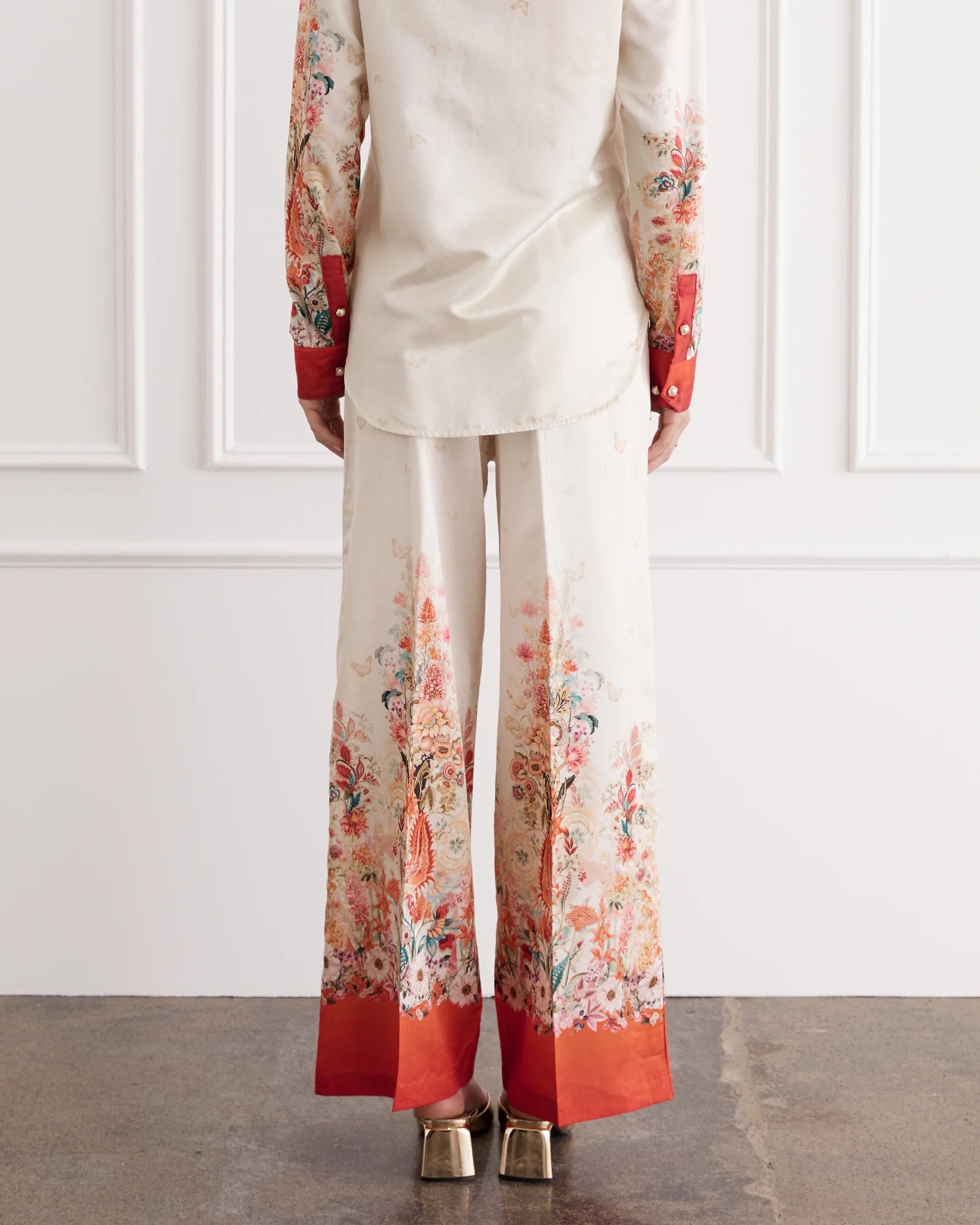 Aqua Blu | Lexi Pants | Bouquet Red
