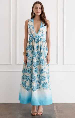 Aqua Blu I Melody Maxi Dress I Aqua Floral