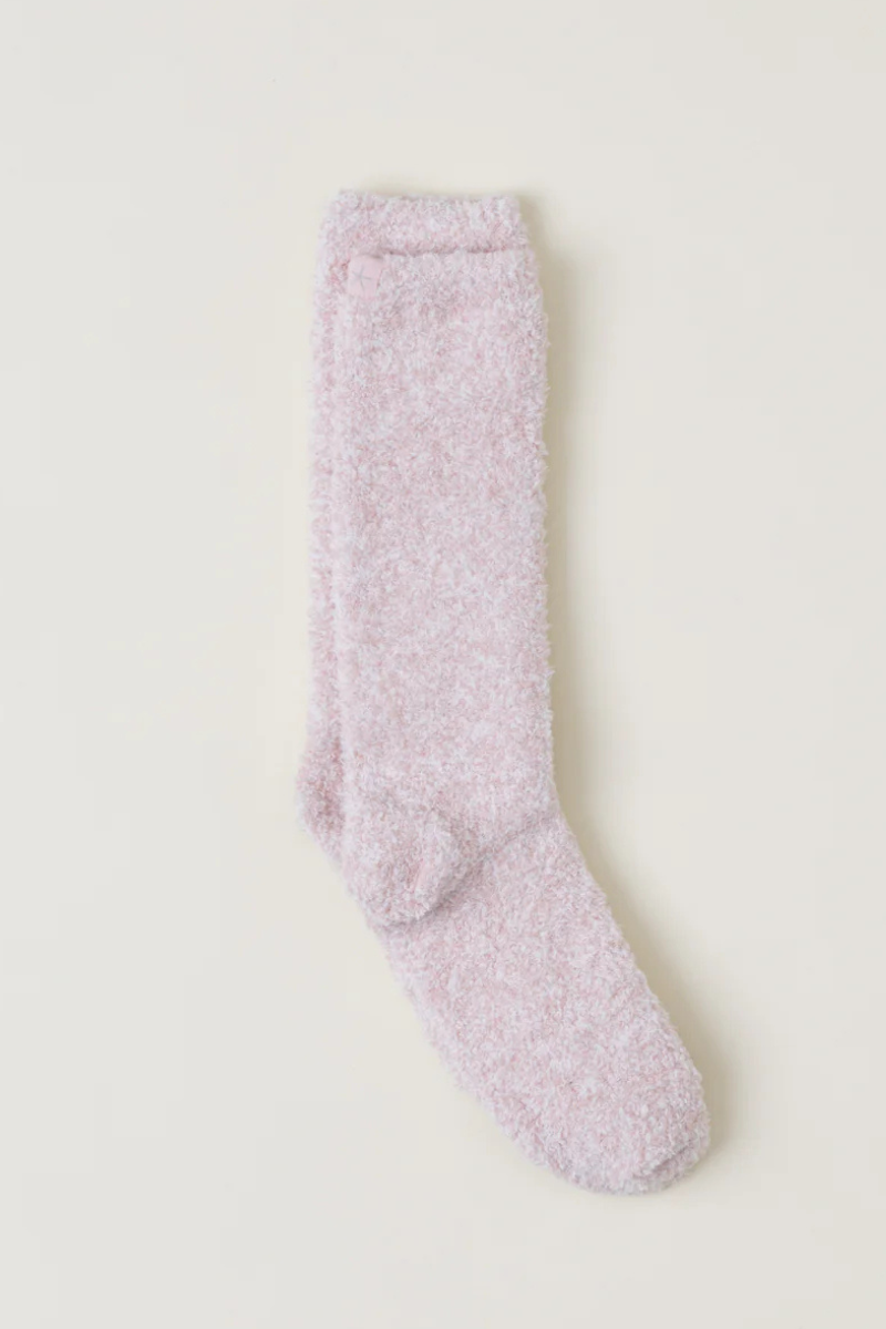 Barefoot Dreams | Heathered Socks | Dusty Rose/White