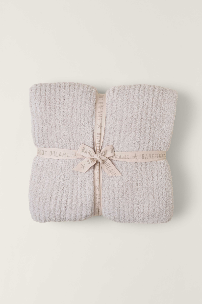Barefoot Dreams | Cozy Chic Ribbed Bed Blanket (King Size) | Stone