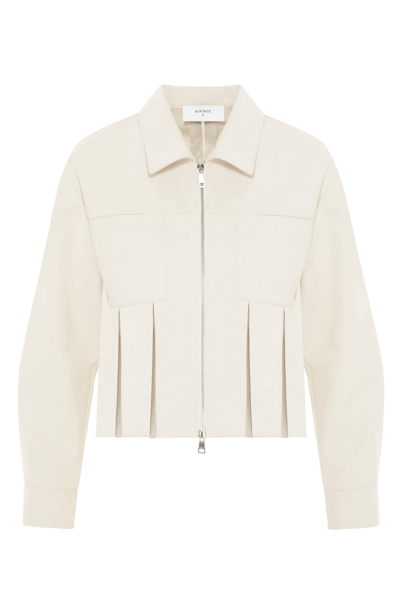 Beatrice B | Pleated Jacket | Sea Salt