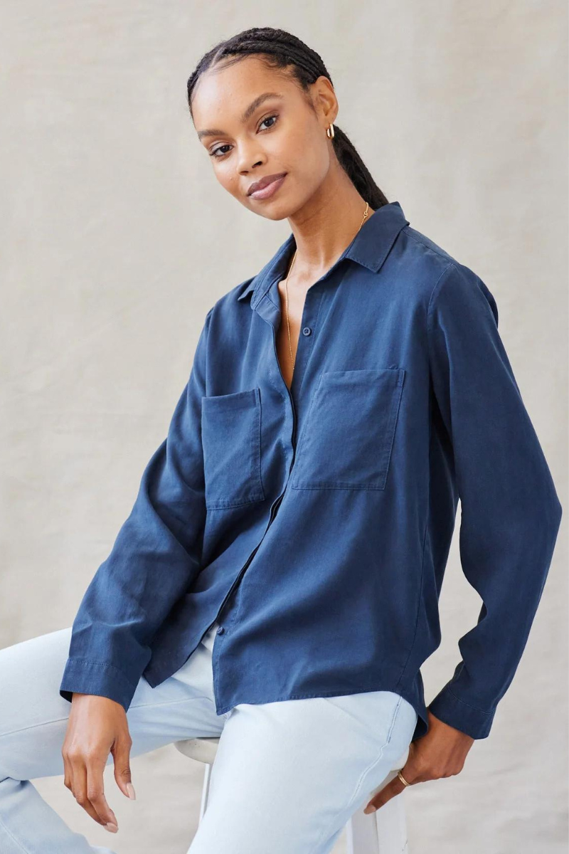 Two Pocket Classic Button Down - Endless Sea