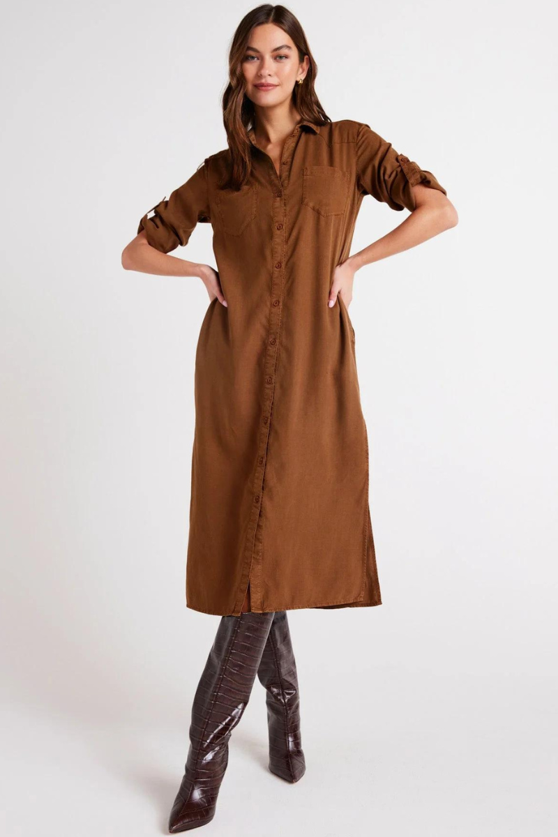 Bella Dahl - Western Yoke Duster Dress - Twilight Gold