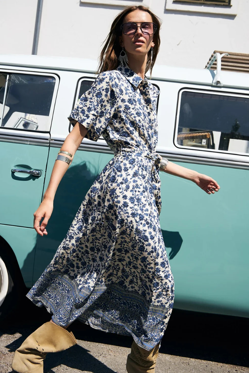 Lolly's Laundry | Blake Midi Dress | Blue