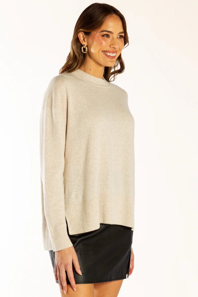 Bow & Arrow | Classic Crew Neck Jumper | Oatmeal