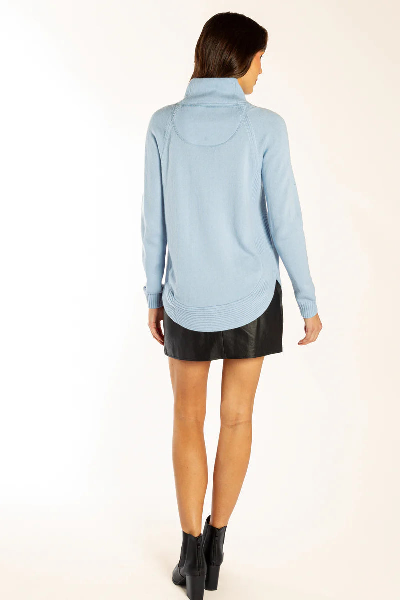 Bow & Arrow | Funnel Neck Knit | Pale Blue