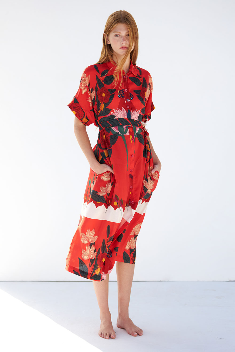 Christina Beautiful Life | Jenna  Shirtdress | Red