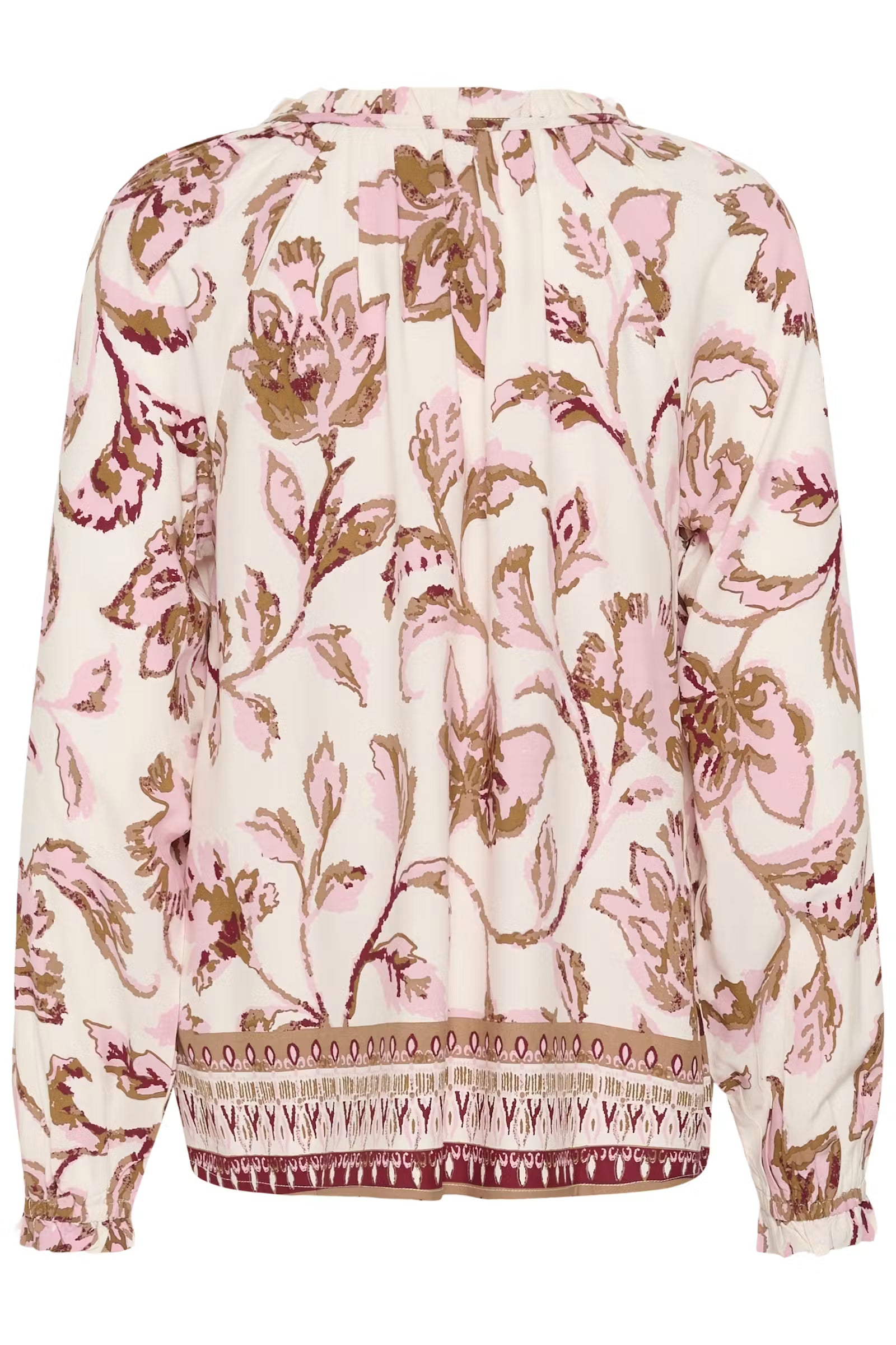 Cream | Crtiah Boho Blouse | Pink Flower