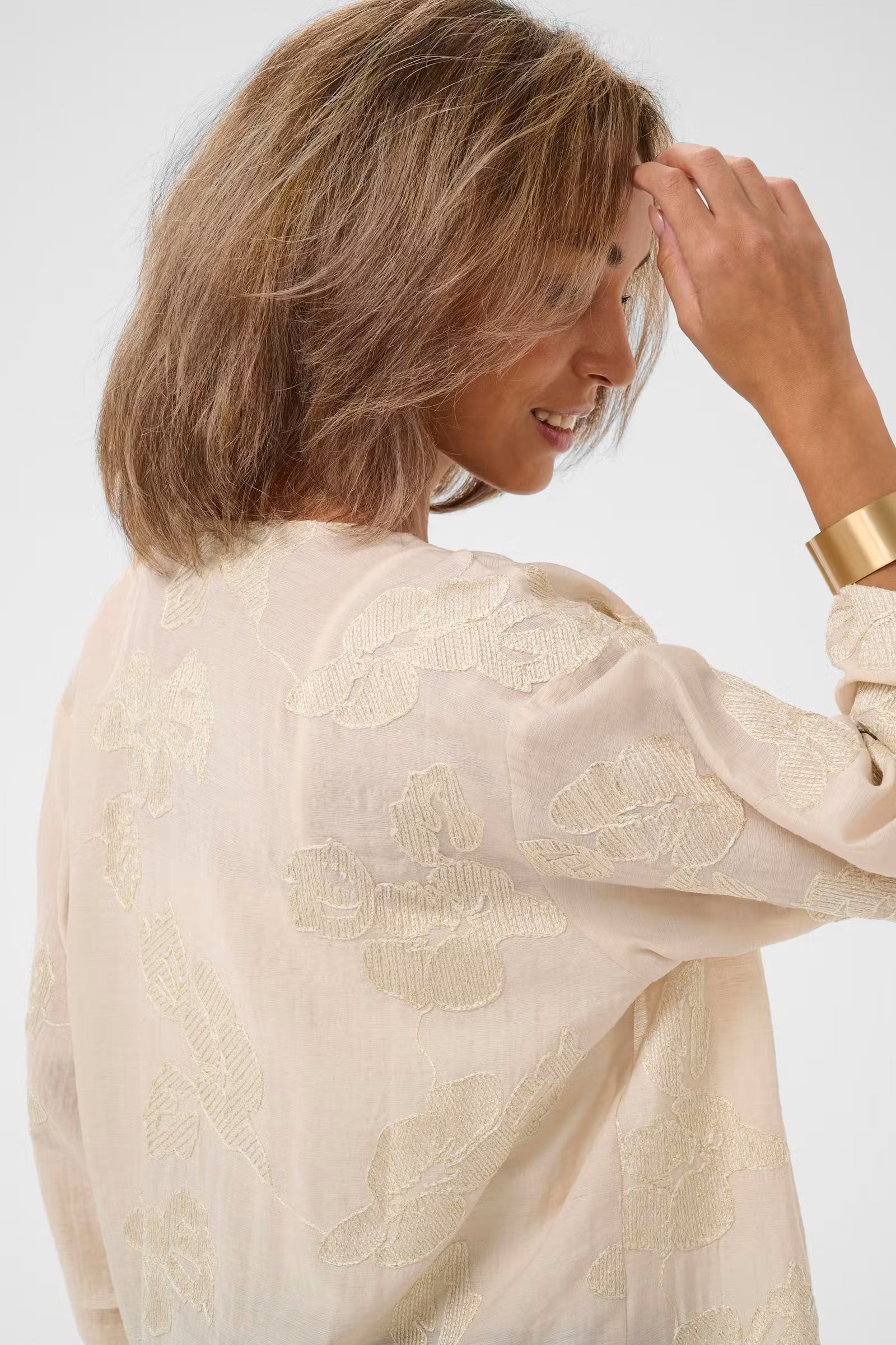 Cream | Emilia Short Kimono | Perfectly Pale Melange