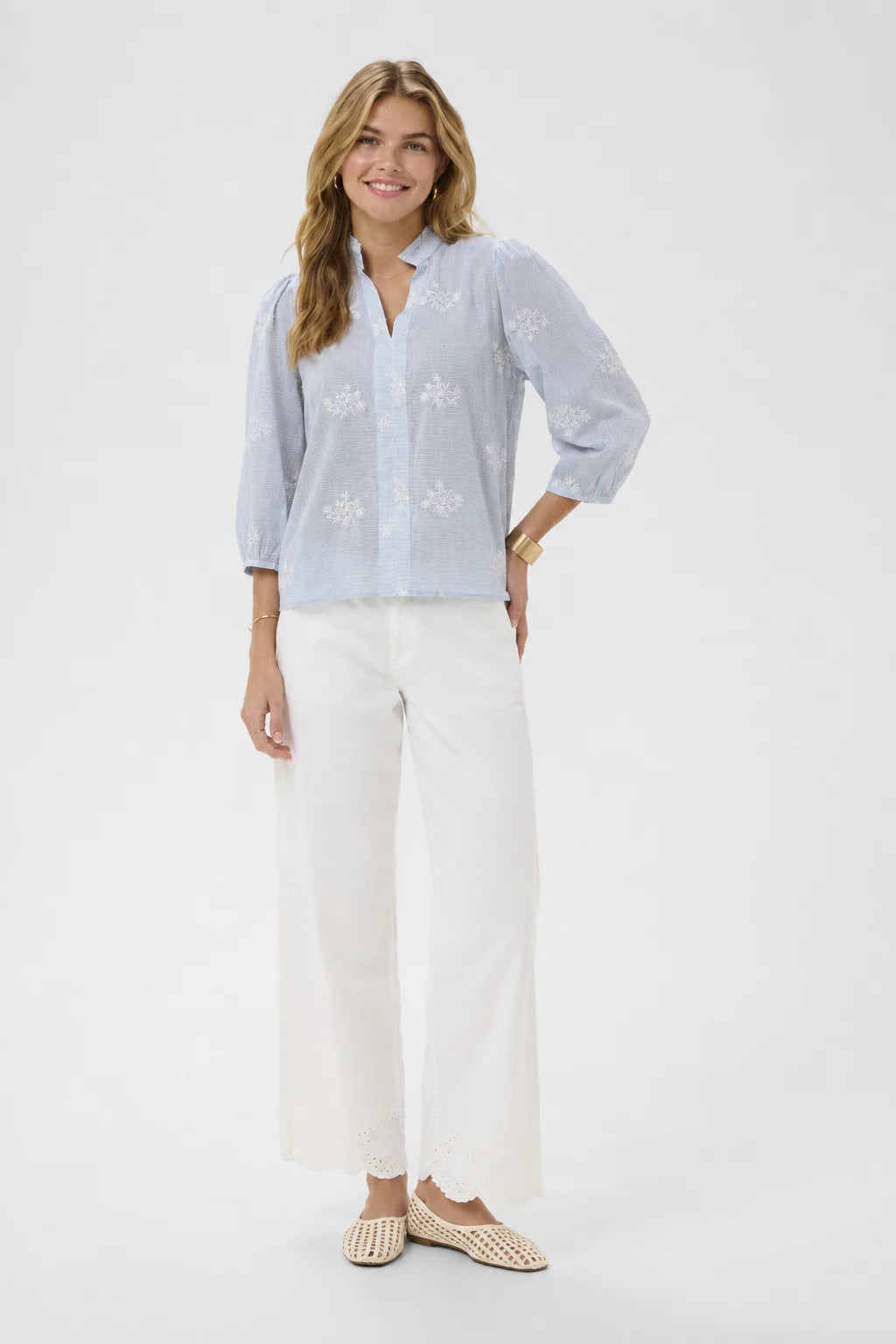 Cream | Korey Blouse | Blue/White Stripe
