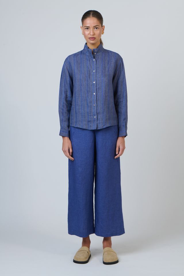 Naturals I Flat Front Pants with Internal Pocket  I Placid