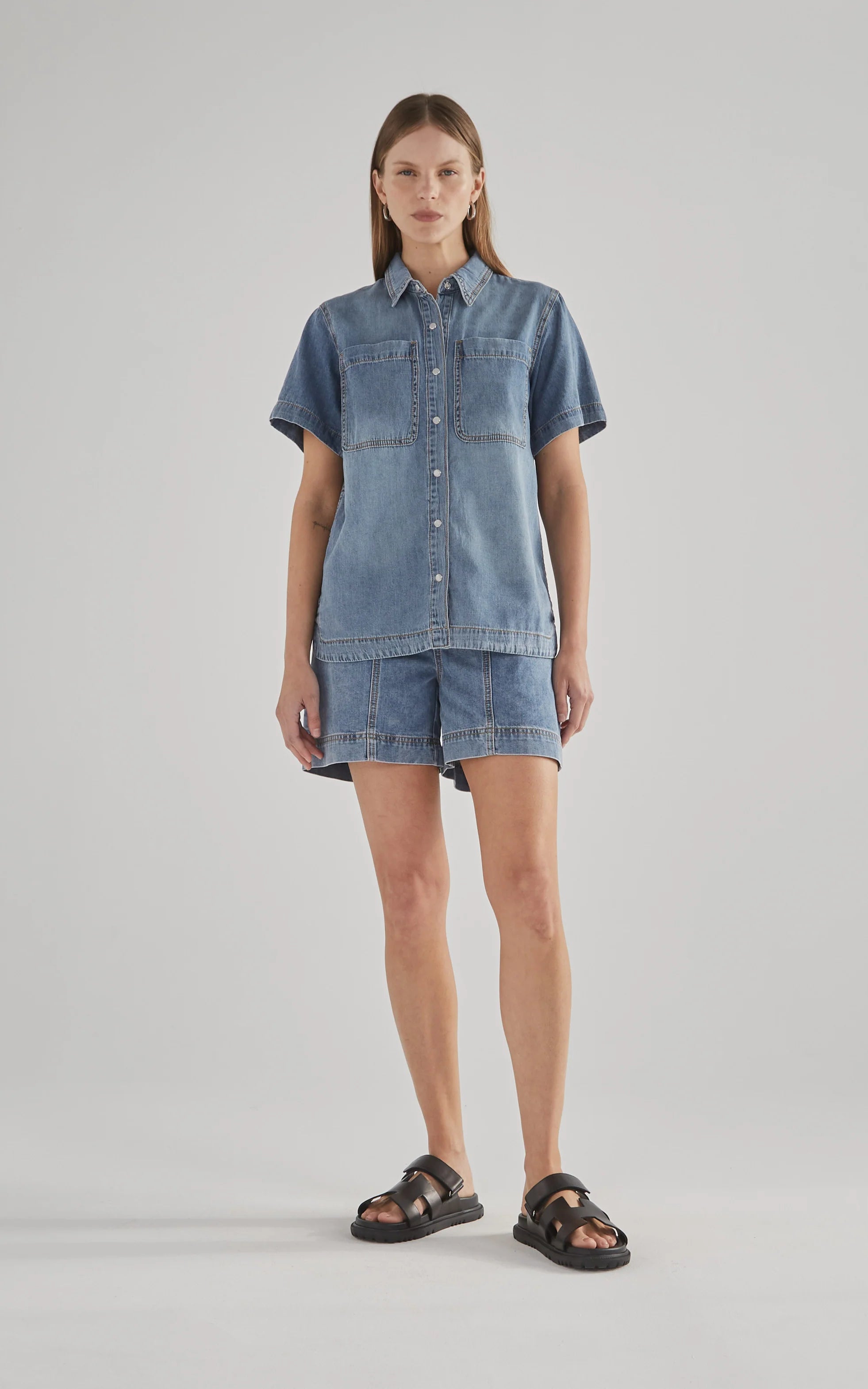 Dricoper | Cabana Denim Shirt | Rodeo Blue