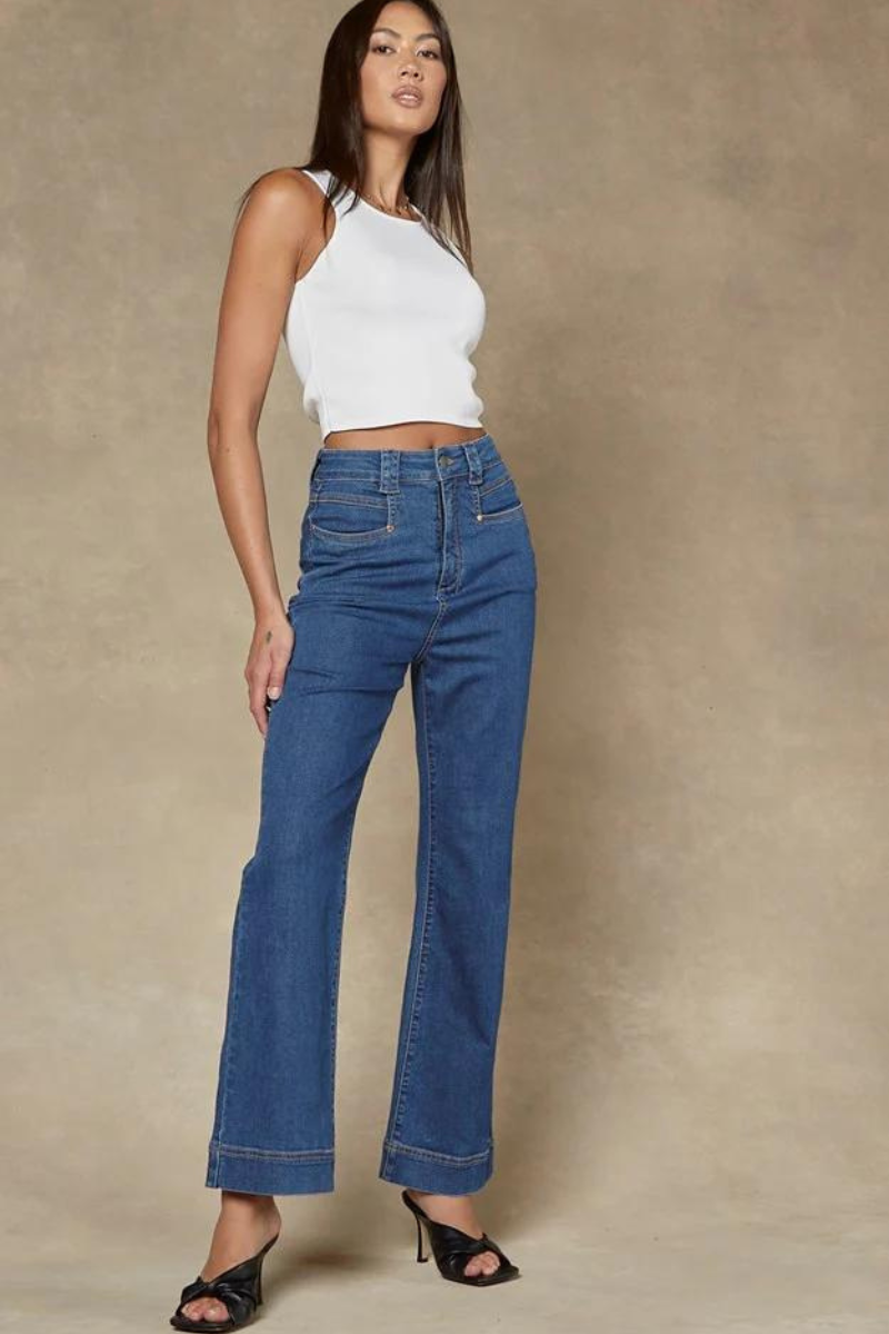 Dricoper - Maarte Blue Wide Leg Jeans