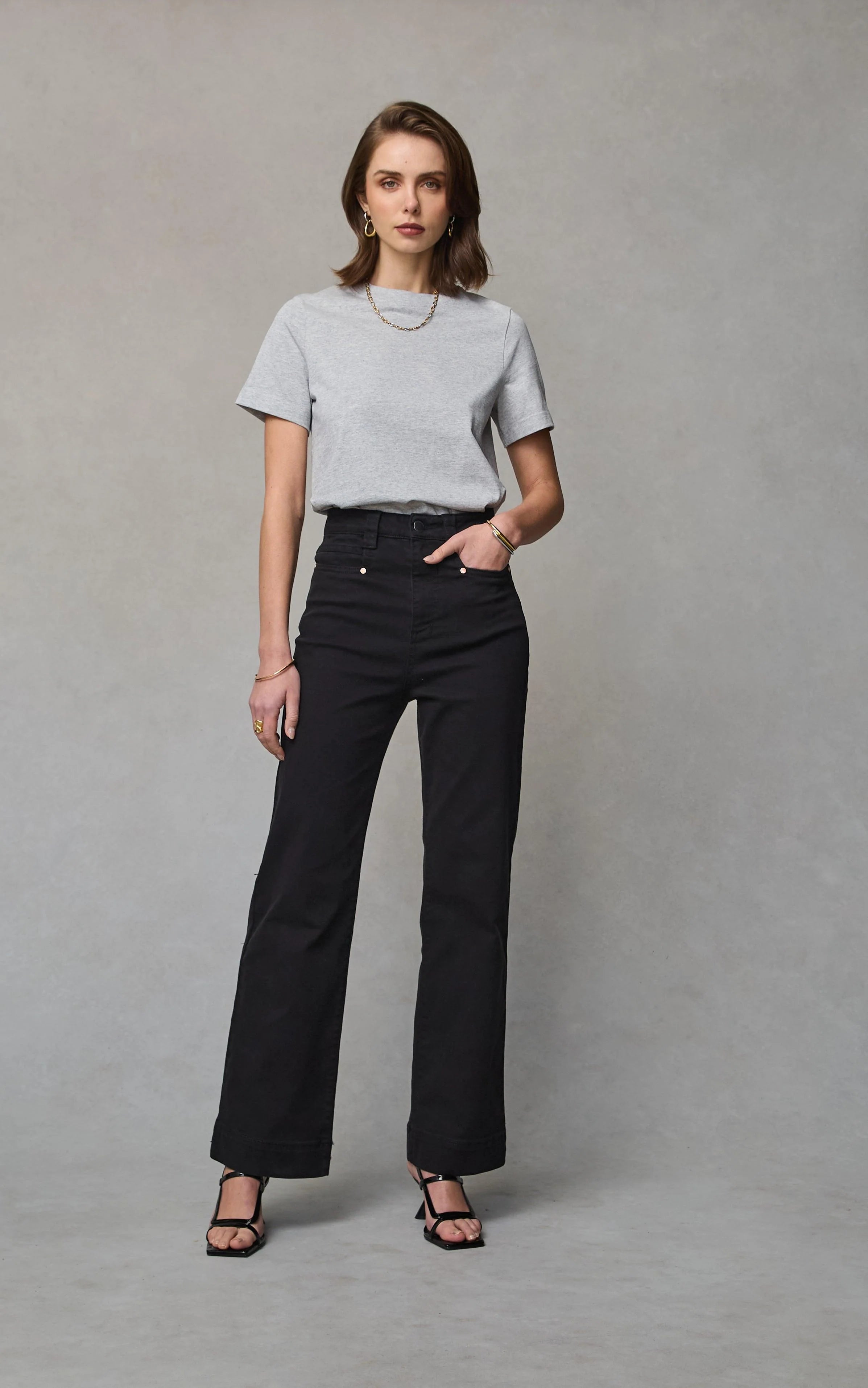 Dricoper | Maarte Wide Leg Jeans | Black