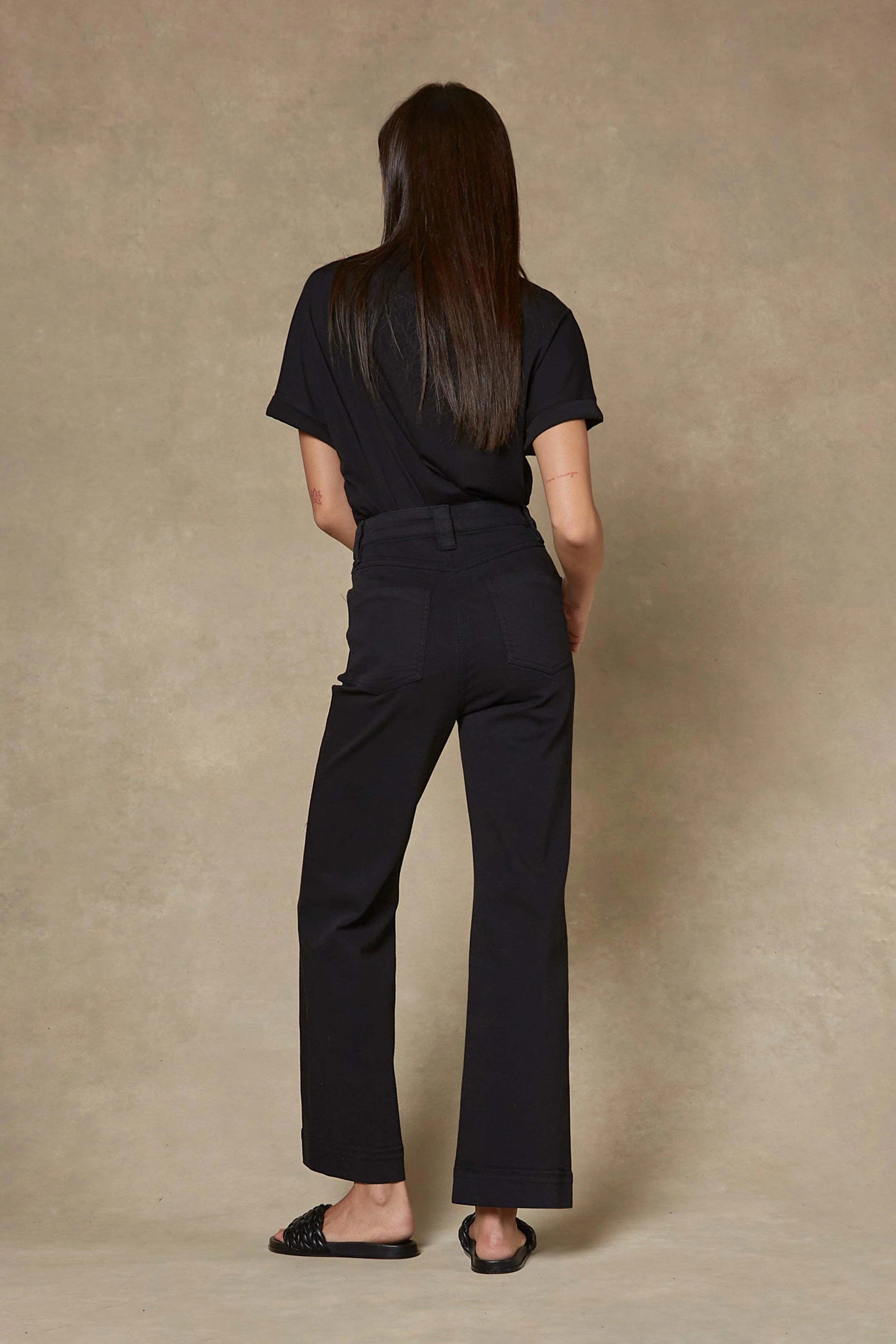 Dricoper | Maarte Wide Leg Jeans | Black