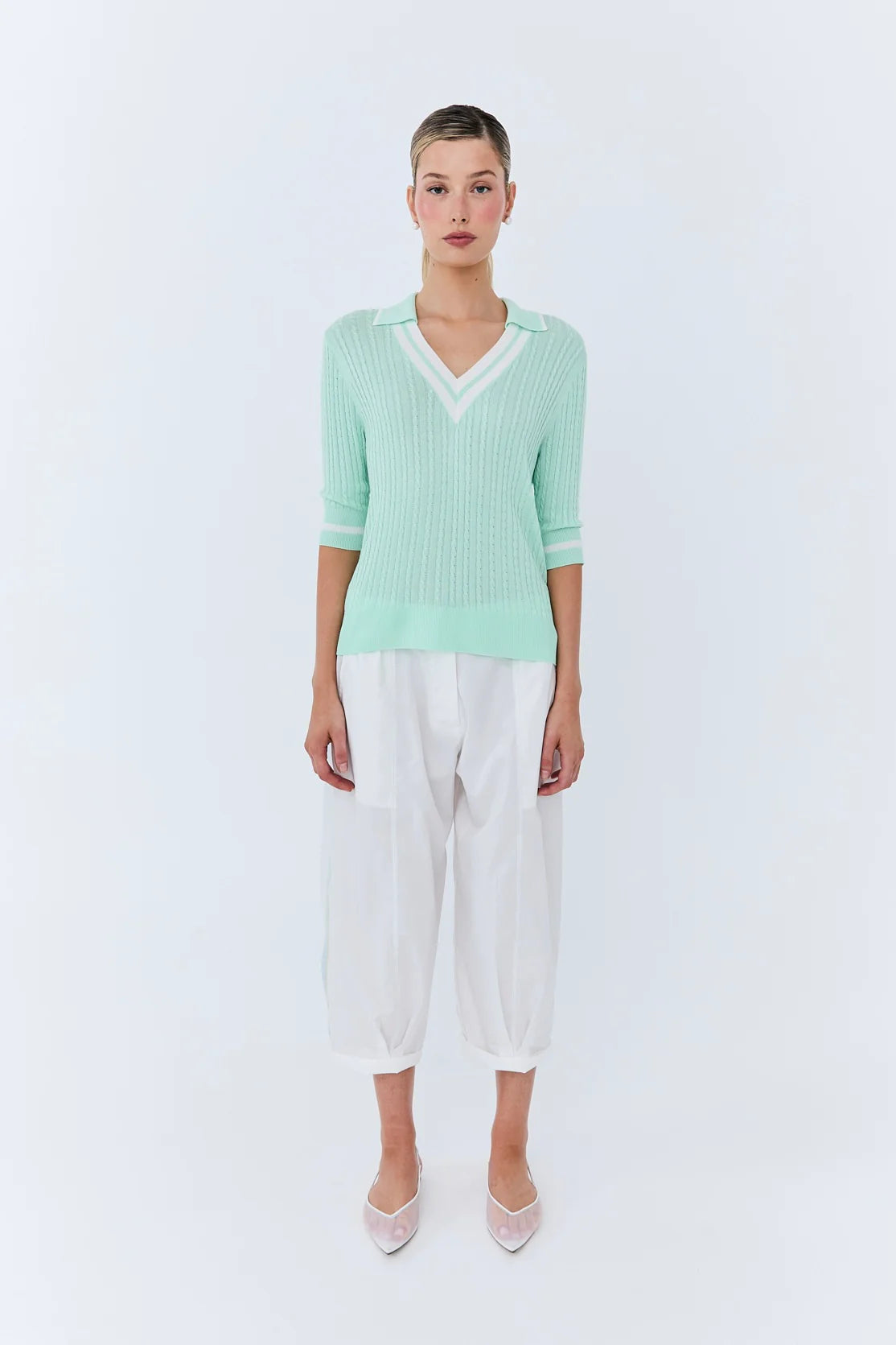 Eder by Anna | Michele Polo Knit | Mint