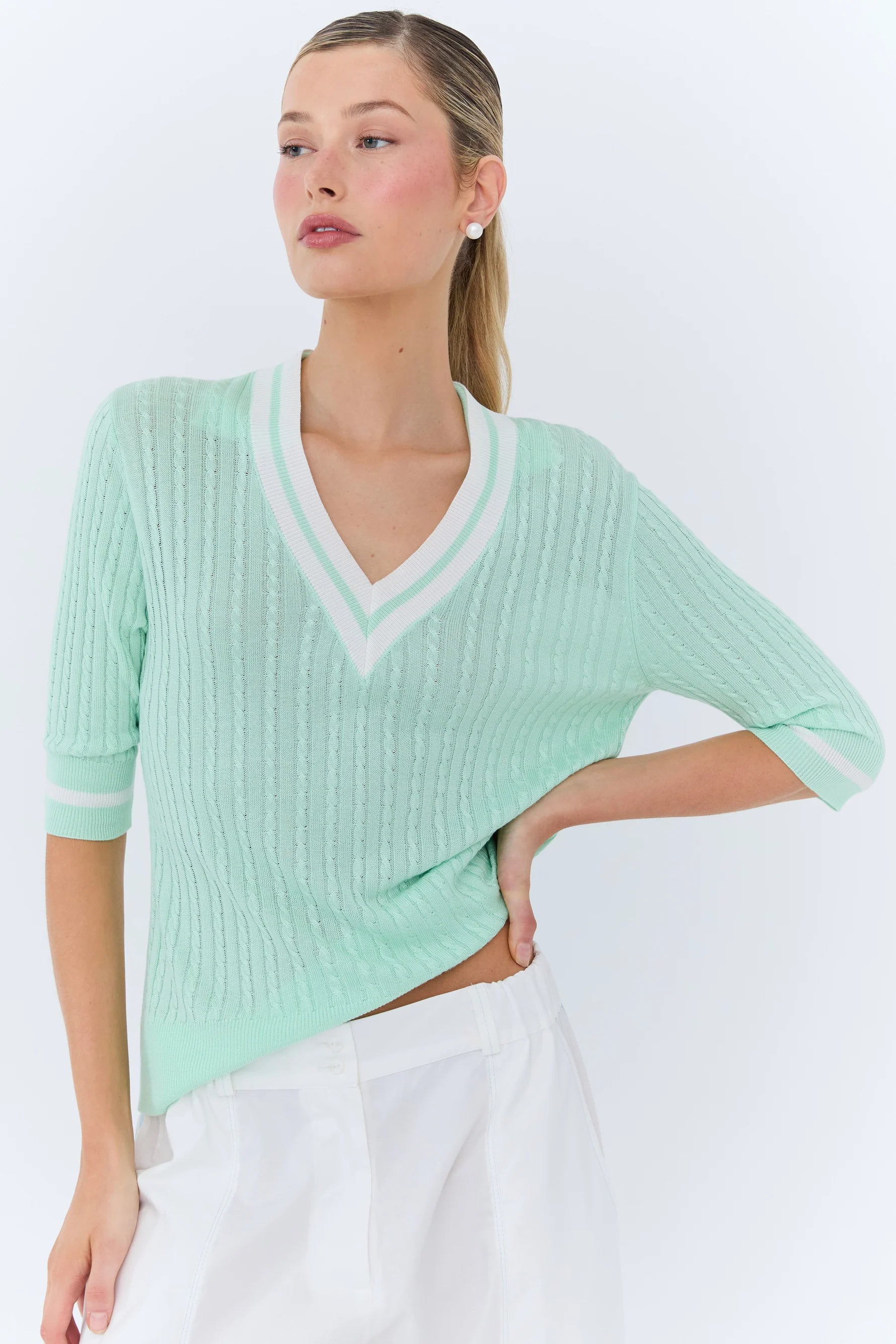 Eder by Anna | Michele Polo Knit | Mint