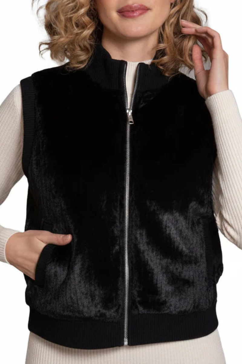Esperance & Co - Sabrina Sleeveless Jacket - Black