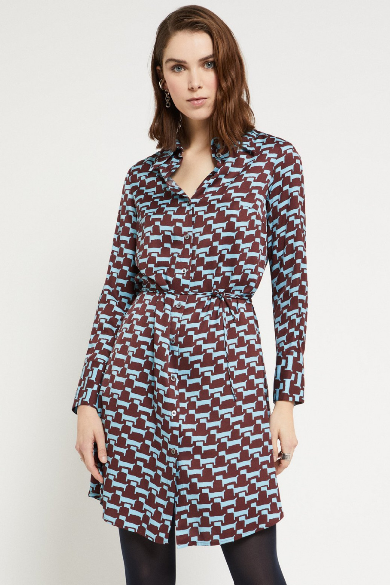 Ottod'Ame | Daschund Shirtmaker Dress | Rouge Noir