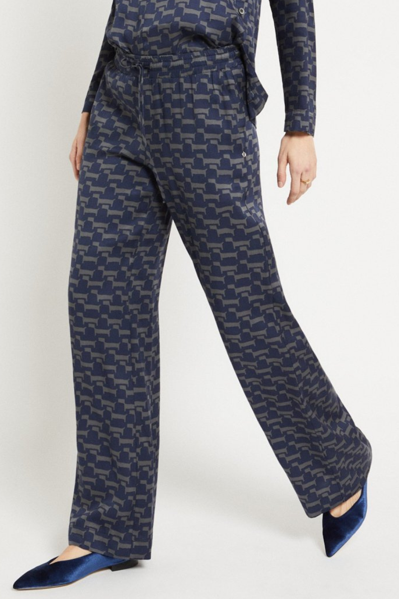 Ottod'Ame | Daschund Elastic Waisted Pants | Night