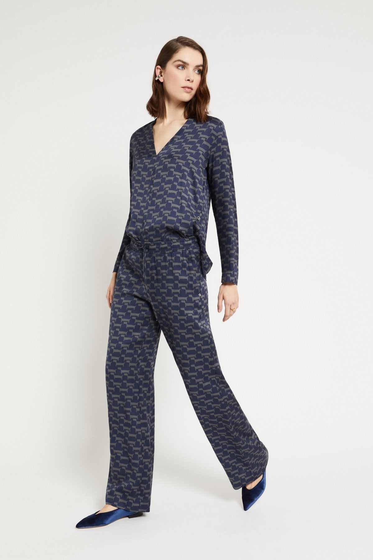 Ottod'Ame | Daschund Elastic Waisted Pants | Night