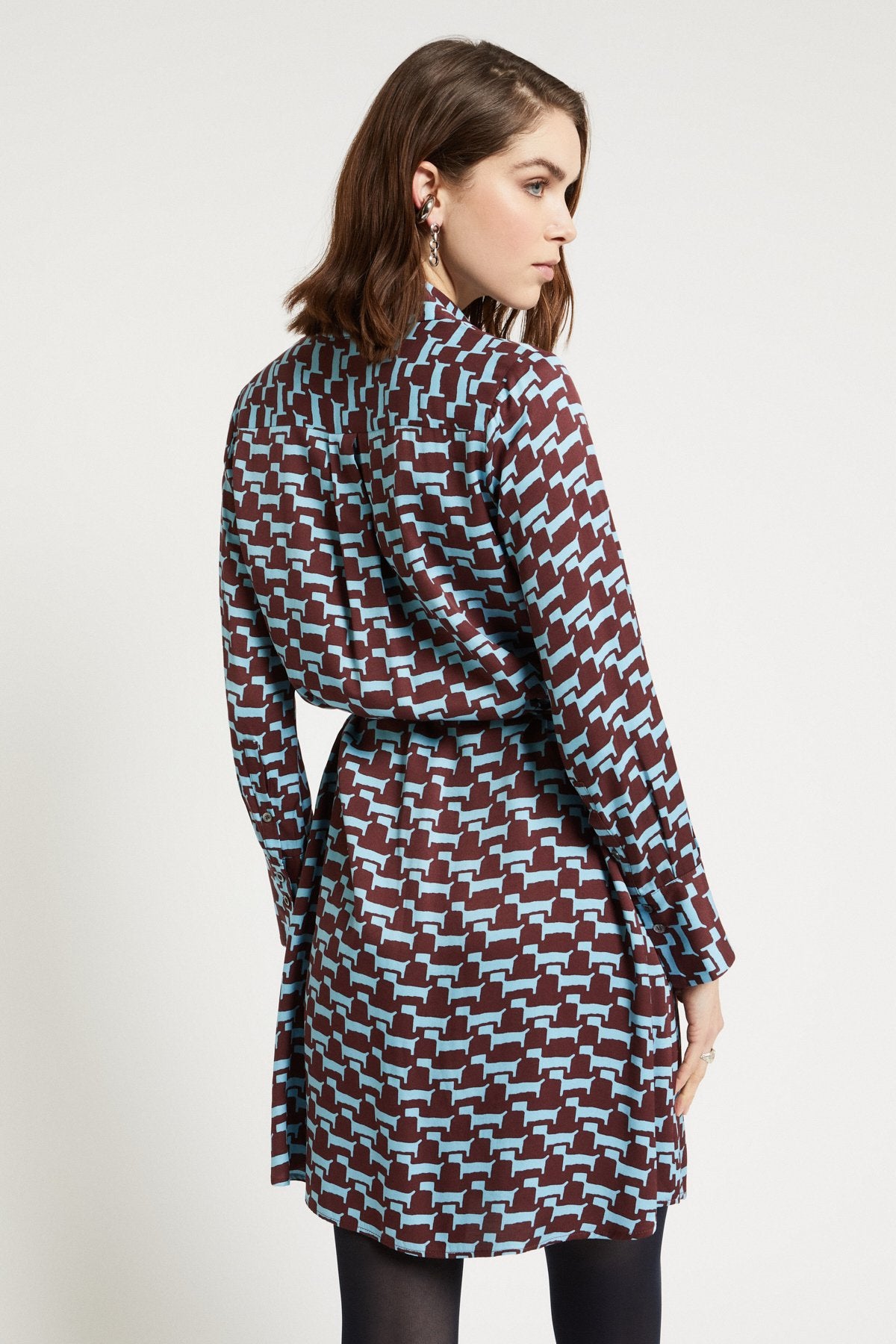 Ottod'Ame | Daschund Shirtmaker Dress | Rouge Noir