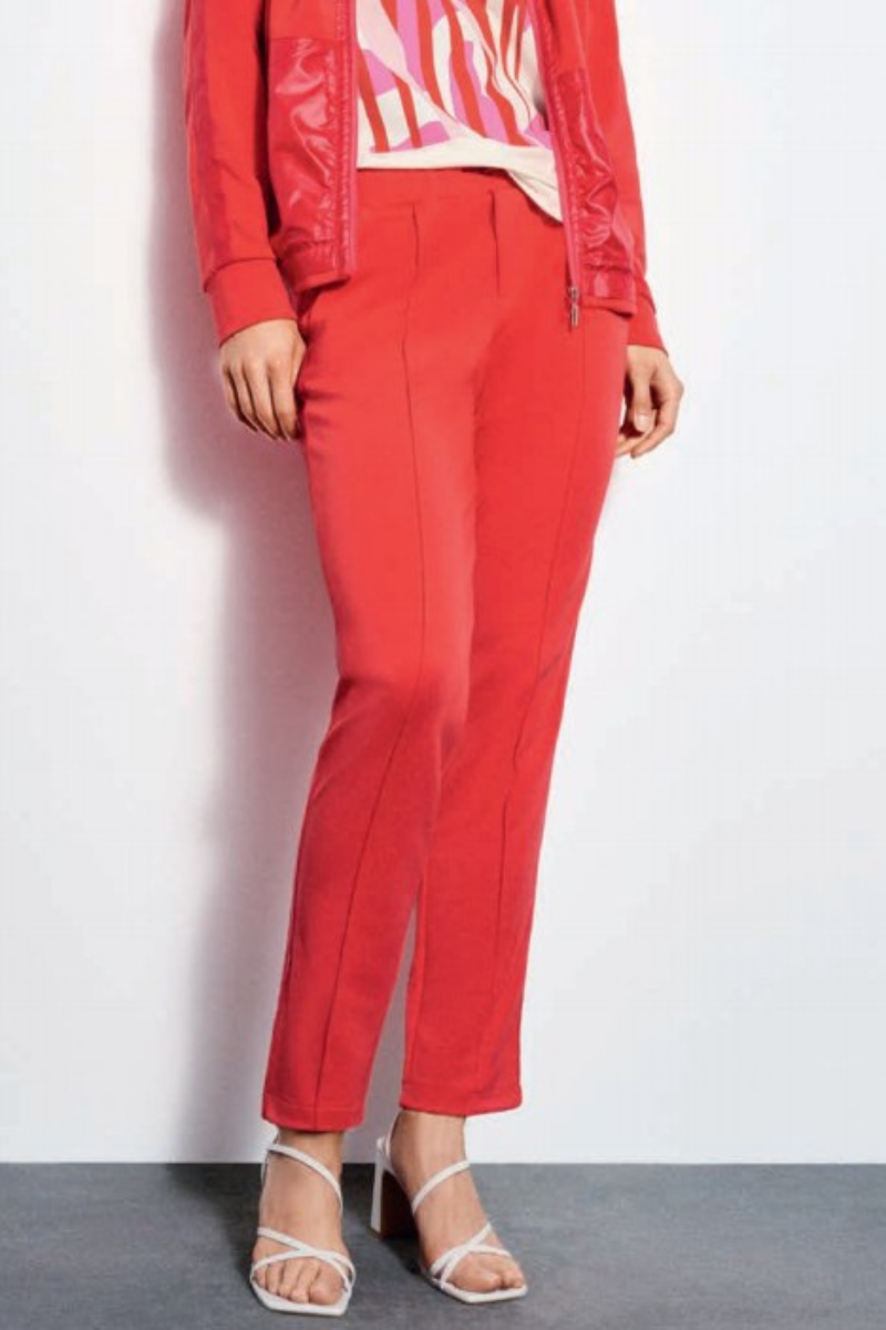Faber | Track Pant With Front Seam Detail | Coral